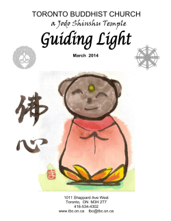 MARCH 2014 - Toronto Buddhist Church