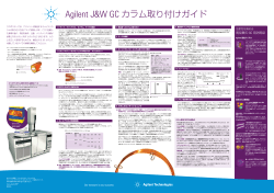 AG GC Column Installation Poster - Agilent Technologies