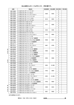 松山油脂さんのリーフ＆ボタニクス ご発注書です。