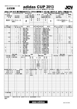 公式記録 - JCY | 一般財団法人日本クラブユースサッカー連盟
