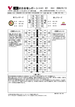 試合会場レポート - Vリーグ