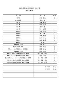 2014年度 公益社団法人 津青年会議所役員名簿.pdf