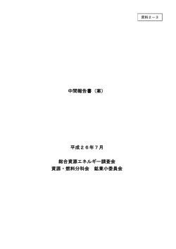 中間報告書（案） 平成26年7月 総合資源エネルギー調査  - 経済産業省