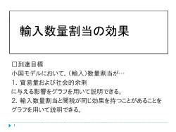 輸入数量割当の効果