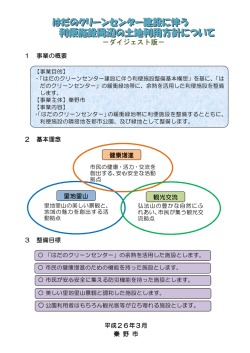 はだのクリーンセンター建設に伴う 利便施設周辺の土地利用  - 秦野市