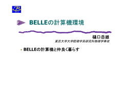 BELLEの計算機環境 - 東京大学