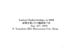Lecture Endocrinology, in 2009 副腎皮質とその機能  - 松波総合病院