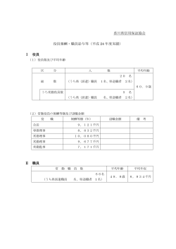 香川県信用保証協会 役員報酬・職員給与等（平成 24 年度実績） Ⅰ 役員