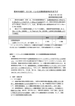 ECBの政策金利引き下げ（平成21年3月5日）（PDF）