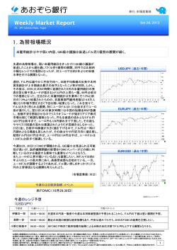 Weekly Market Report - Oct 28, 2013（PDF:359KB） - あおぞら銀行