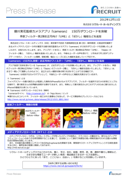 蜷川実花監修カメラアプリ『cameran』 150万ダウンロードを突破