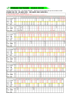 JR Hokkaido Train Timetable 2014.08.30~2014.11.30