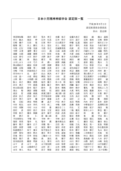 認定医試験合格者名簿[PDF] - 日本小児精神神経学会