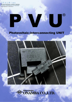 Photovoltaic-interconnecting UNIT - Dralmi SaS