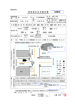 事故発生状況報告書（記入例） - 小美玉市