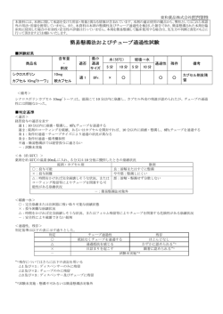 簡易懸濁法およびチューブ通過性試験 - 東和薬品