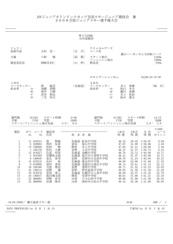 JOCジュニアオリンピックカップ全国スキージュニア  - 全日本スキー連盟