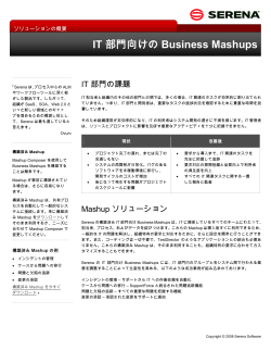 IT 部門向けの Business Mashups - Serena Software