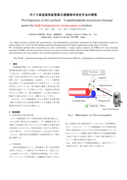 ボイラ高温蒸気配管最大損傷部位特定手法の開発 Development of the