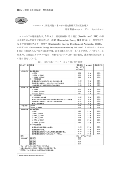 マレーシア、再生可能エネルギー固定価格買取制度を導入