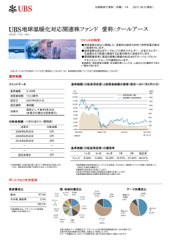 地球温暖化対応関連株ファンド 愛称：クールアース - UBS 日本