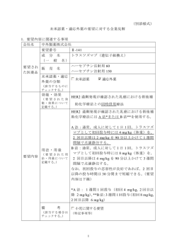 （別添様式） 未承認薬・適応外薬の要望に対する企業見解 1．要望内容に