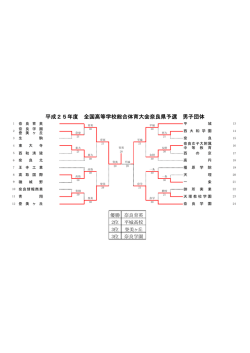 平成25年度 全国高等学校総合体育大会奈良県予選 男子団体