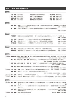 平成17年度 各賞受賞者一覧 - 日本大学理工学部建築学科のホームページ