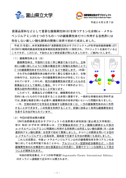 医薬品原料などとして重要な鏡像異性体(※)を持つアミン  - 富山県立大学