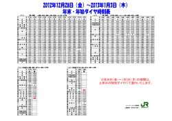 12月28日（金）～1月3日（木）の期間は、 土休日の特別  - JRバス関東