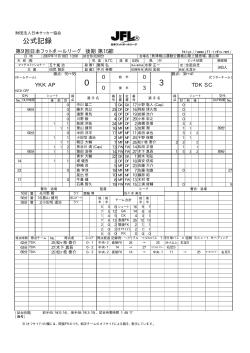 公式記録 - 日本フットボールリーグ