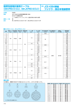 弱電計装用ケーブル【PDF275KB】 - フジクラ