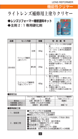 ライトレンズ補修用上塗りクリヤー - Haigo.jp