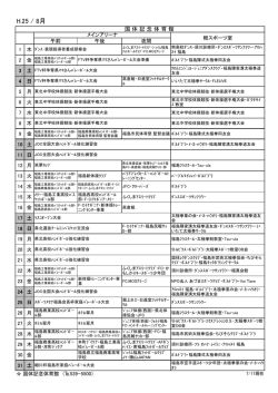 H.25 / 8月 - 福島市スポーツ振興公社