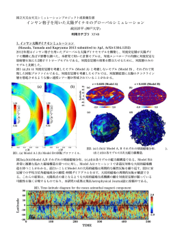 インヤン格子を用いた太陽ダイナモのグローバル  - CfCA - 国立天文台