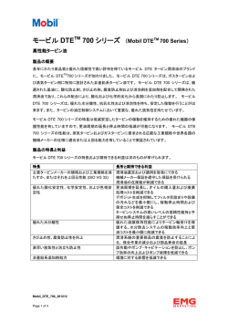モービル DTETM 700 シリーズ （Mobil DTETM 700 Series）