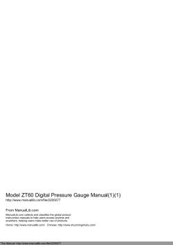 Model ZT60 Digital Pressure Gauge Manual(1)