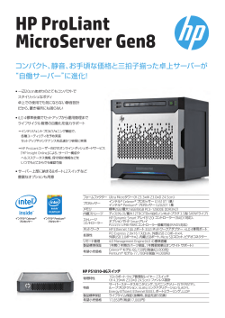 HP ProLiant MicroServer Gen8 - Hewlett Packard