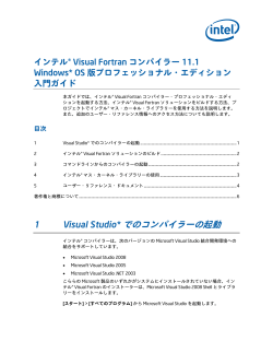 Visual Fortran コンパイラー 11.1 入門ガイド - XLsoft Corporation