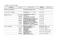 リース事業者 本店・支店一覧(五十音順） リース事業社名 店 名 所 在 地