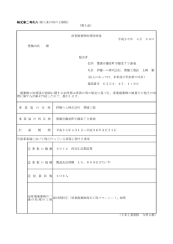 住所 豊橋市藤並町字藤並73番地 氏名 伊藤ハム株式会社 豊橋工場長