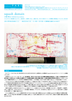squash domain 吉原啓太 YOSHIHARA Keita Exhibition - Gallery PARC