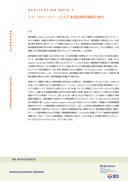 フローサイトメトリーによる末梢血樹状細胞の検出 - 日本ベクトン