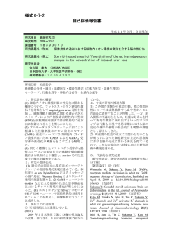 様式 C-7-2 自己評価報告書