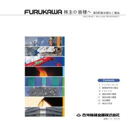 第141期 中間報告書 (PDF：484KB) - 古河機械金属