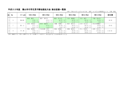 平成22年度 篠山市中学生男子駅伝競走大会 総合記録一覧表