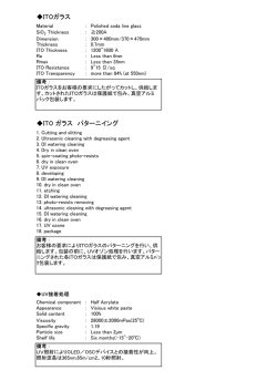 ITOガラス ITO ガラス パターニイング