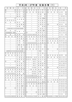 平成26・27年度役員