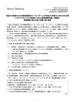 食品ロス削減のための商慣習検討ワーキングチーム  - 日本有機資源協会