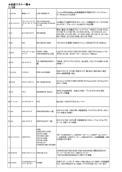 出品リスト一覧 1/3分
